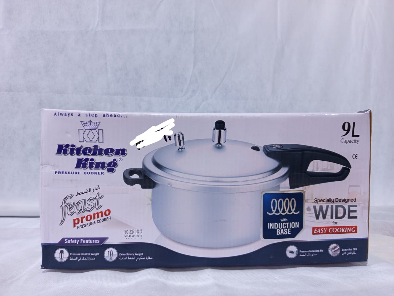 Kitchen King Feast Induction Based Pressure Cooker 9L ( Wide )