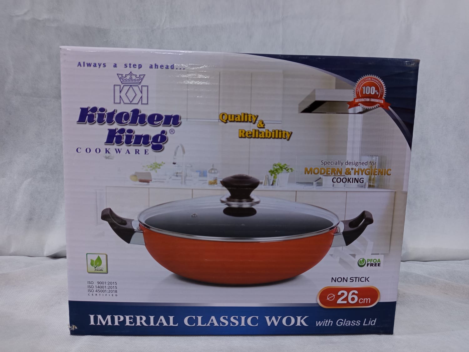Kitchen King Imperial Classic Wok 26cm (with glass lid)