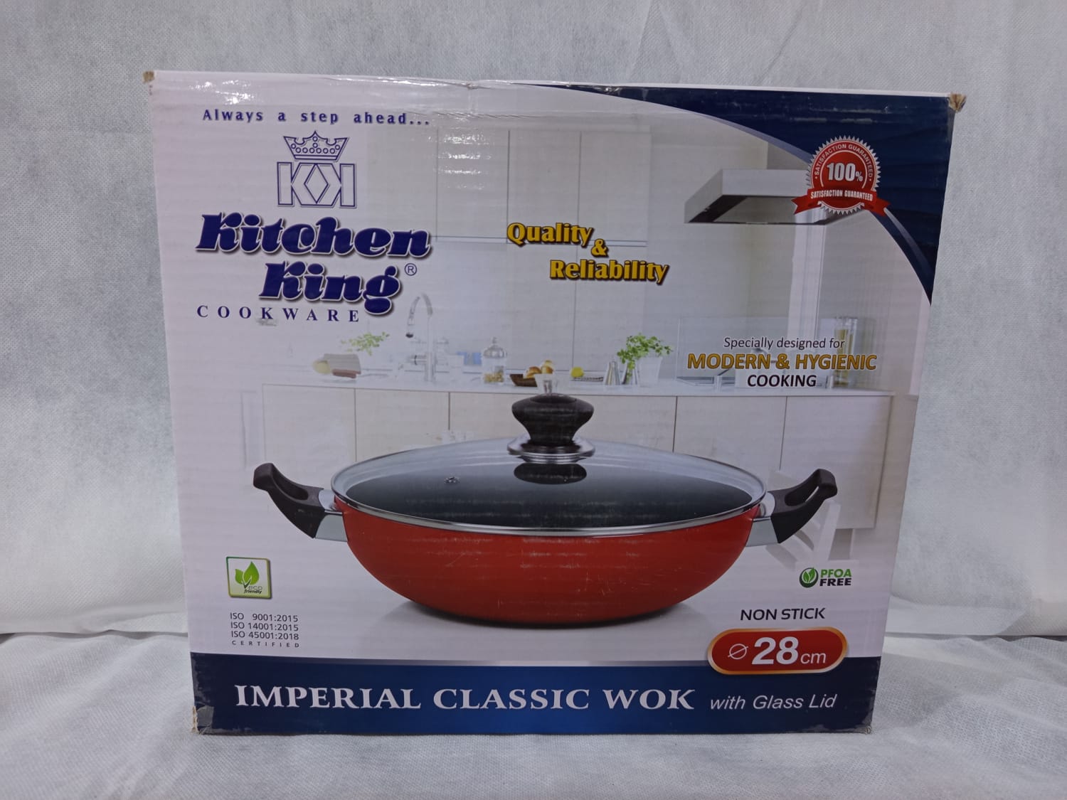 Kitchen King Imperial Classic Wok 28cm (with glass lid)