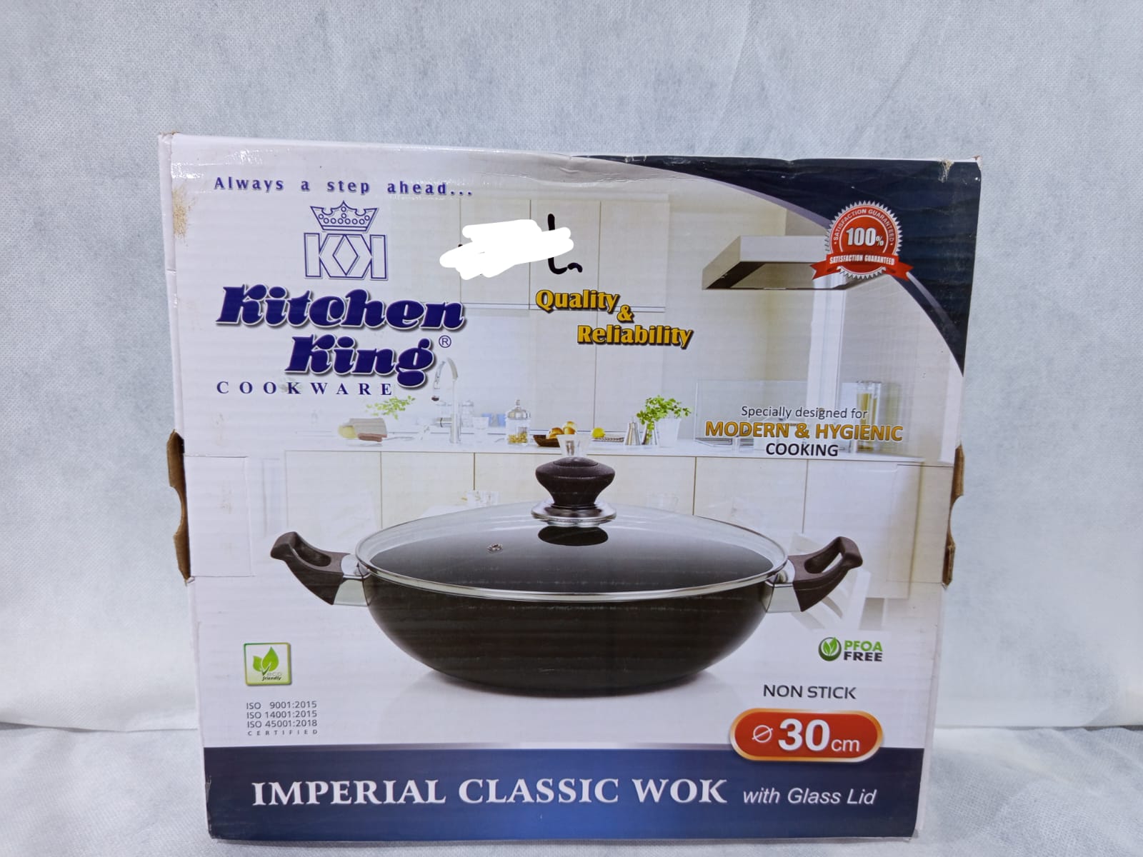 Kitchen King Imperial Classic Wok 30cm (with glass lid)