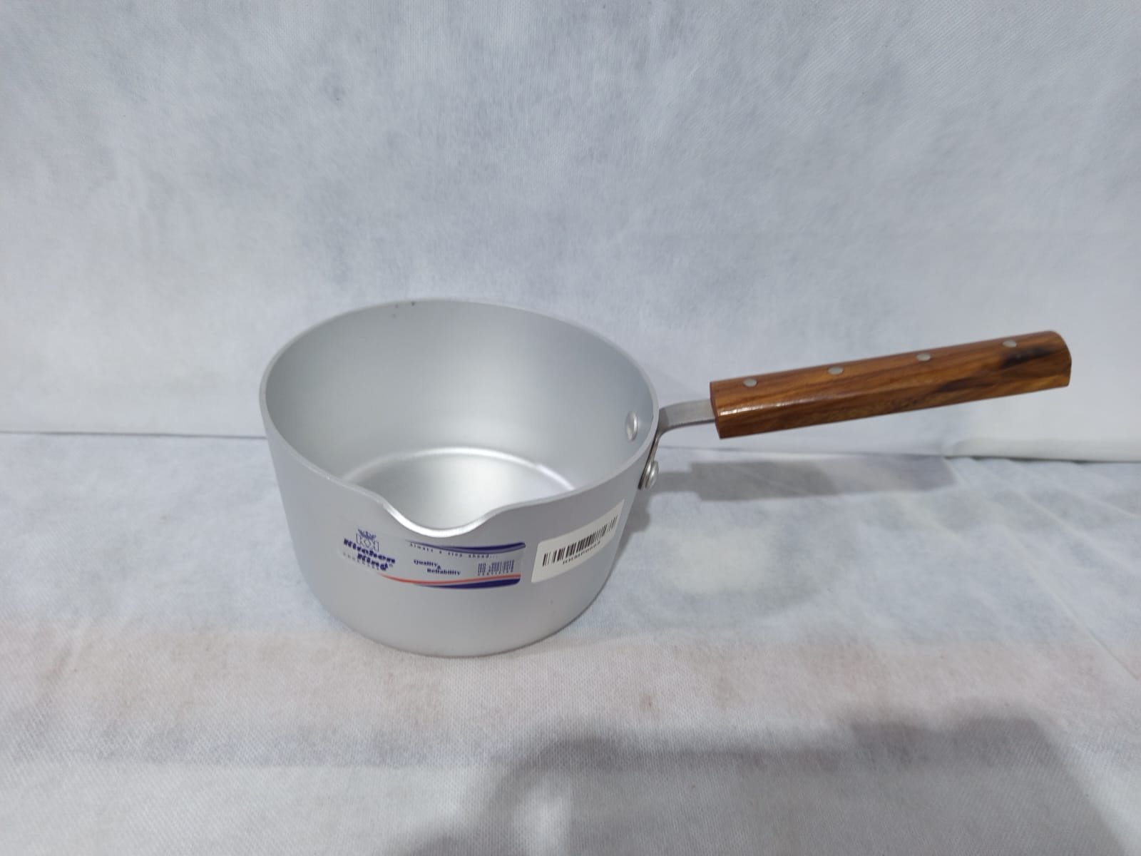 Kitchen King Anodized Milk Pan – Wooden Handle, No Lid(17cm)