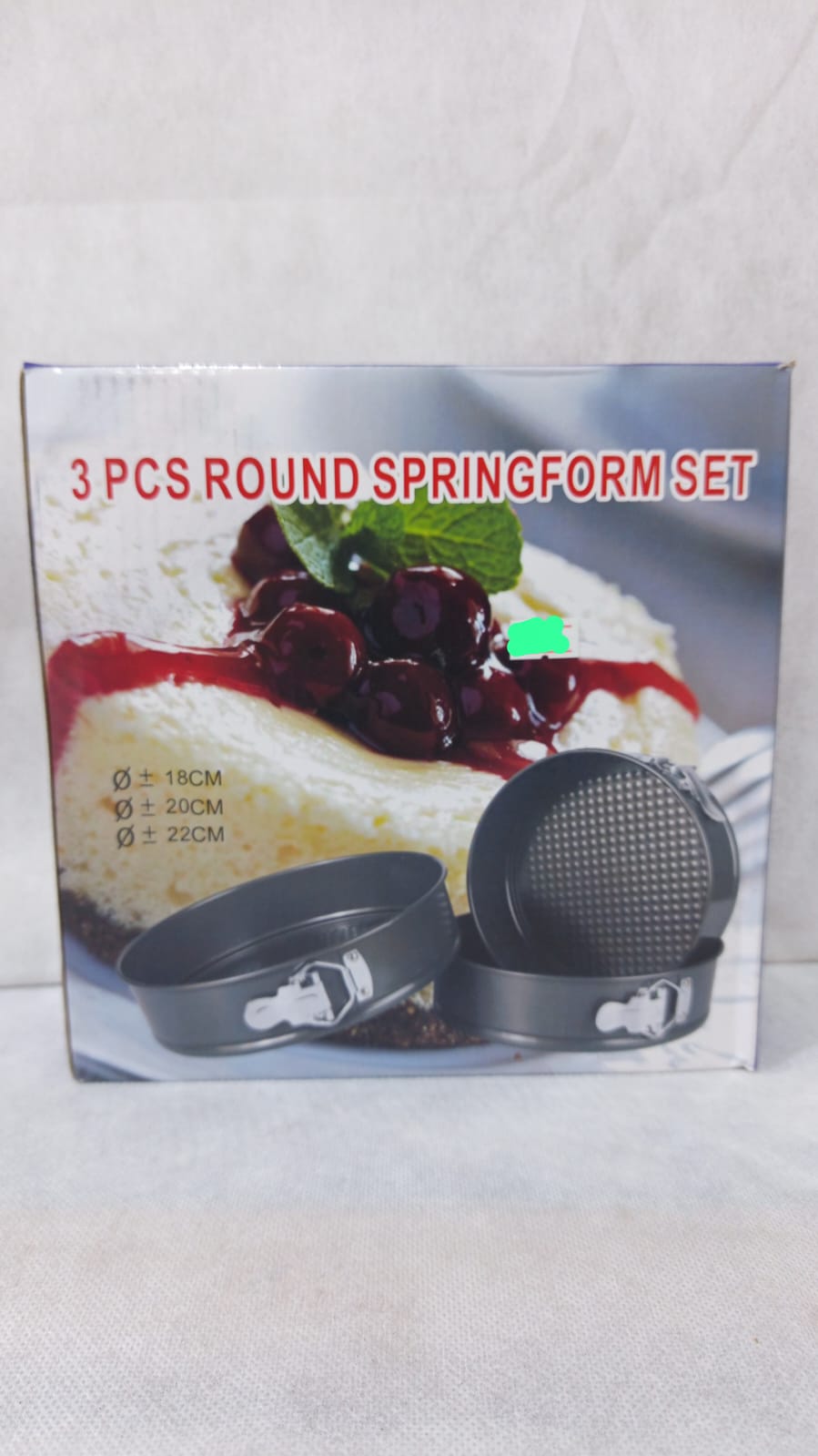 3-piece round springform cake pan set