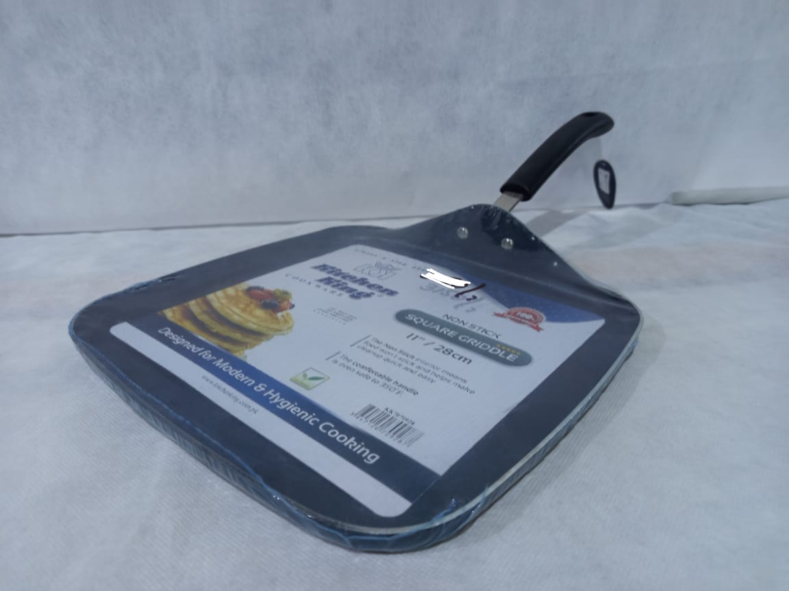 Kitchen King Non-Stick Square Griddle Pan – 28 cm